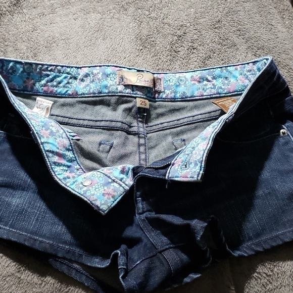 Paige Jean Shorts, Sz 25, Dark Wash - Picture 6 of 8